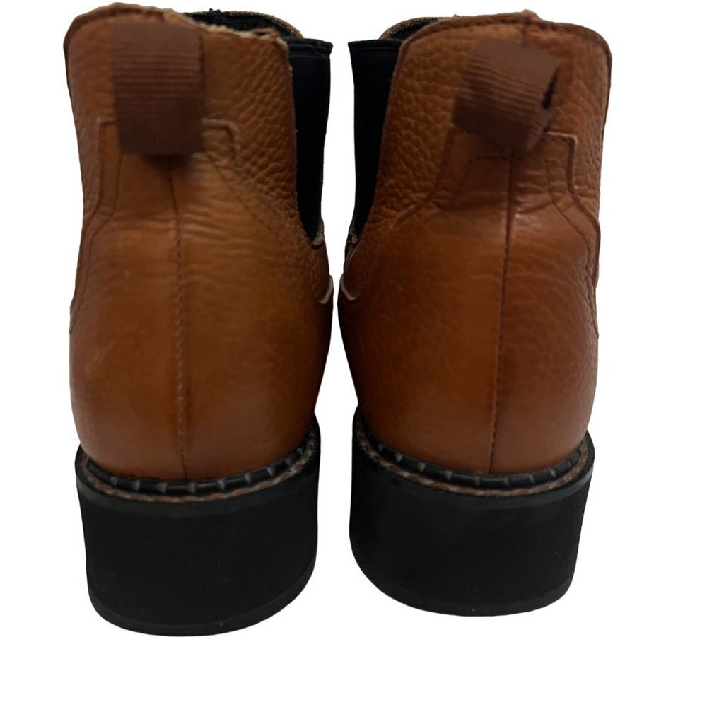 Roper Mens Brown Leather Lucas Ankle Boots US 10.5 Pull On Non Slip Comfort New - Picture 4 of 14